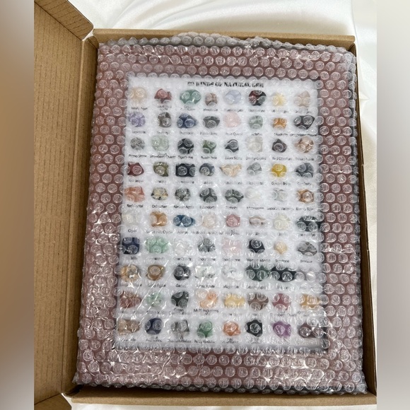 90 Framed Gemstone Samples Gift Vertical Brown 1 - Picture 6 of 6